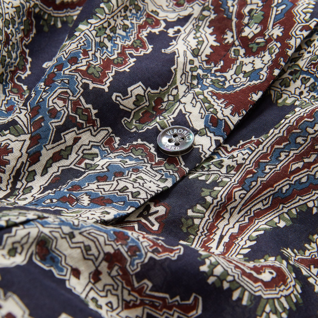 Ashlynn Paisley Blouse in Navy Multi