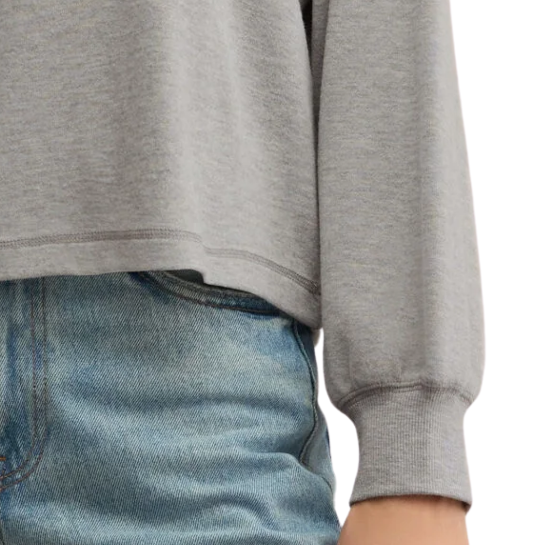 About Town Top in Heather Grey