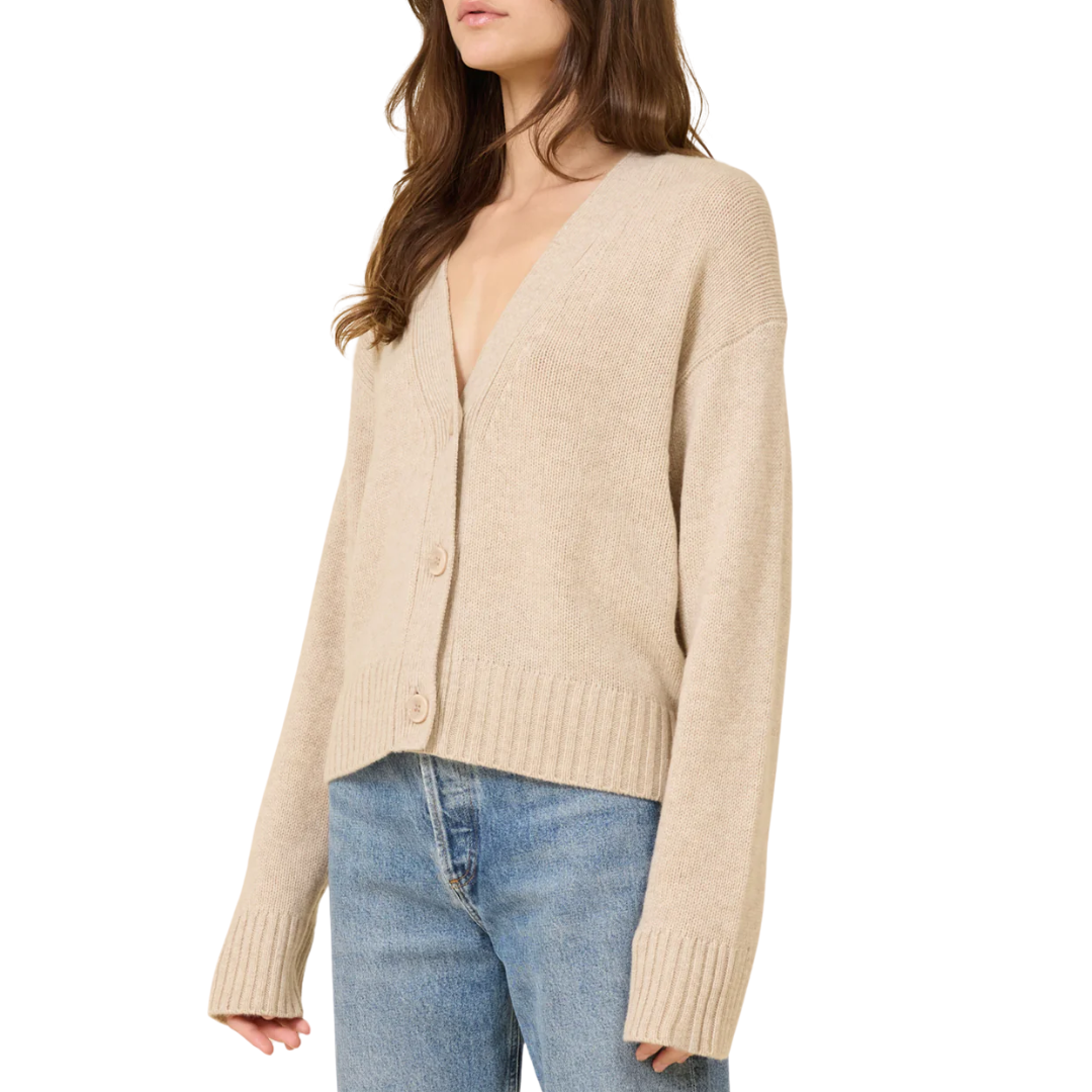 Aster Cashmere Cardigan in Oatmeal