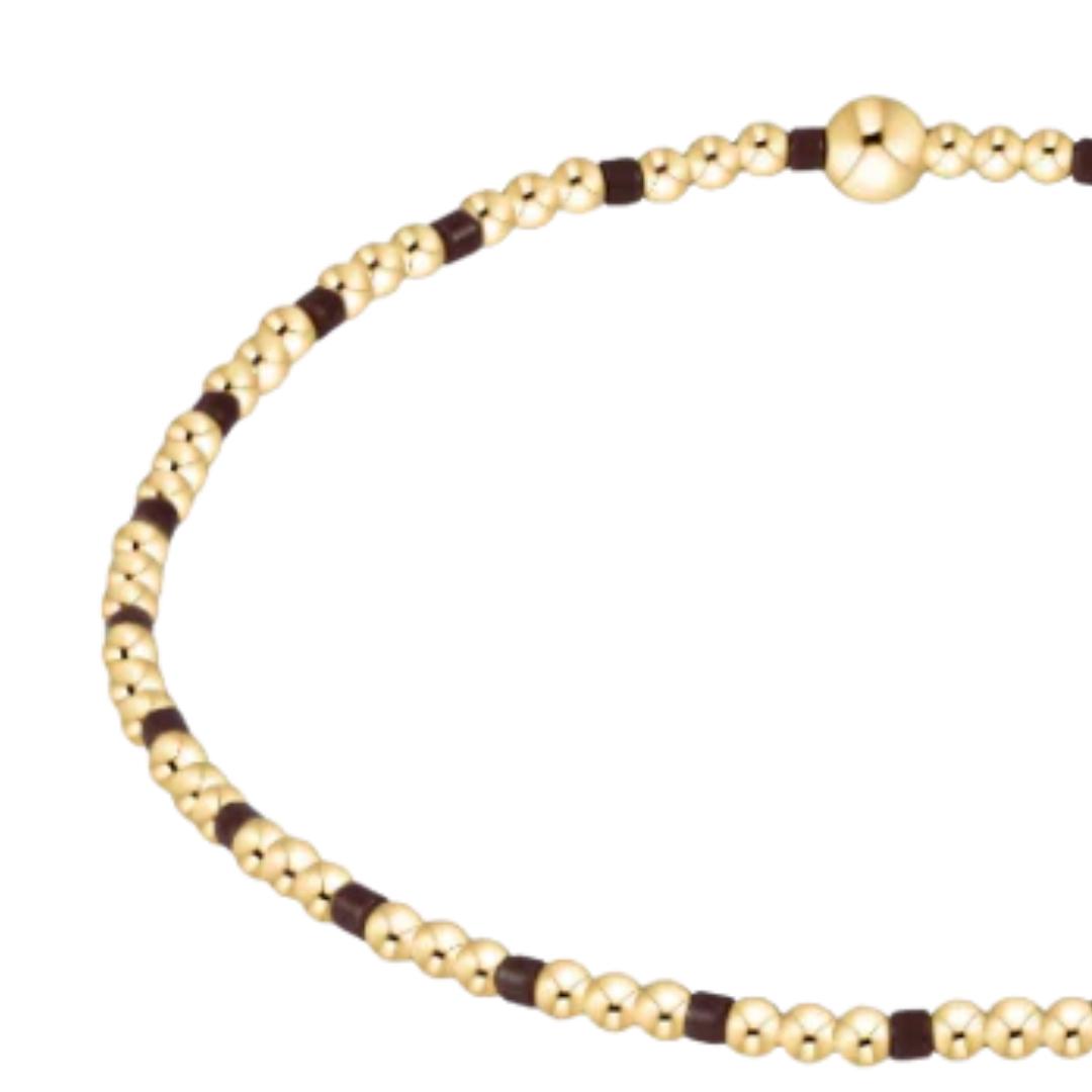 Hope Sincerity Pattern 2MM Bracelet in Chocolate