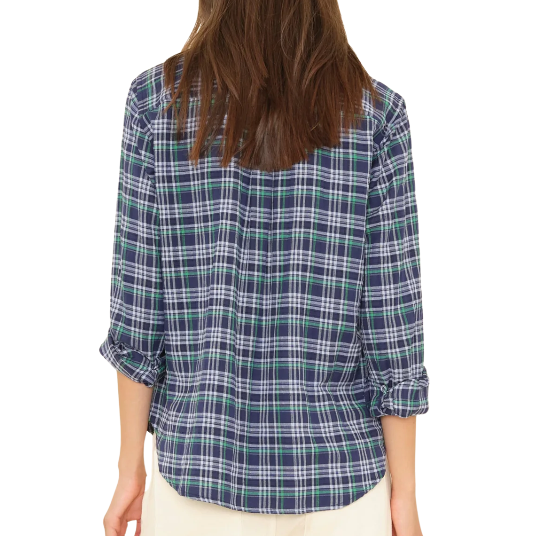Scout Shirt in Forest Blue Plaid
