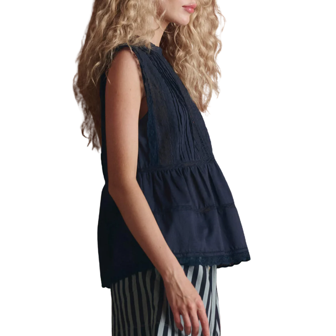 The Sonnet Top in Navy