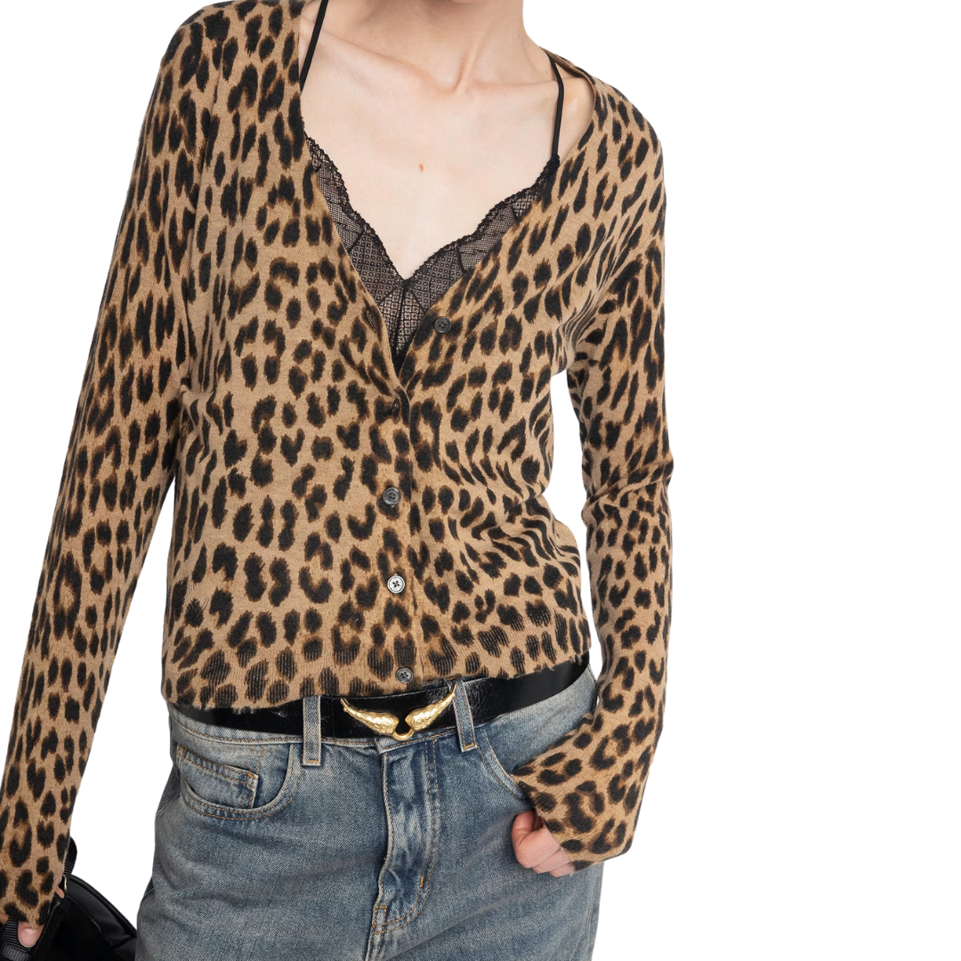 Manala Cashmere Cardigan in Daim