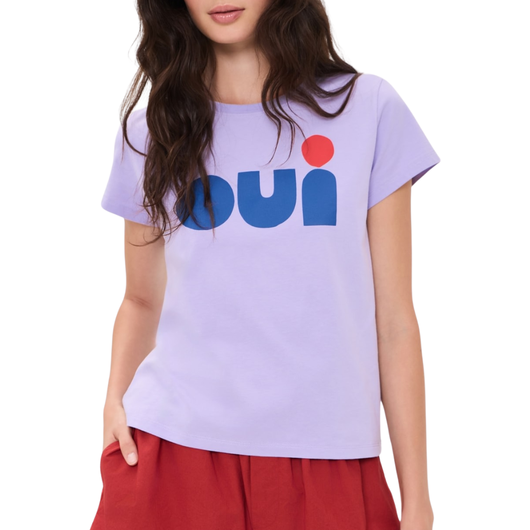 Out Oui Classic Tee in Jacaranda