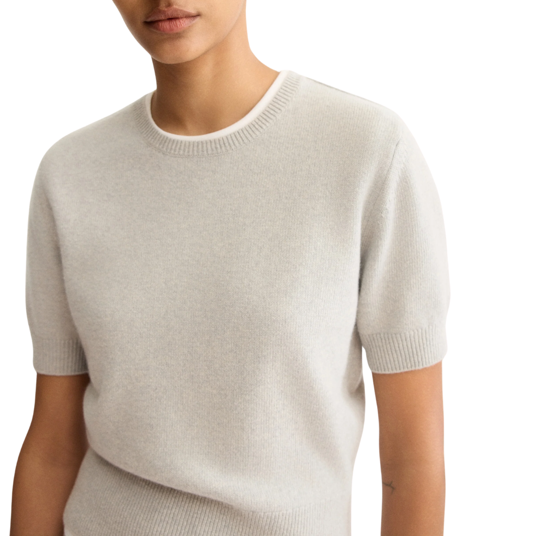 Clarkson Short Sleeve Crewneck in Grey