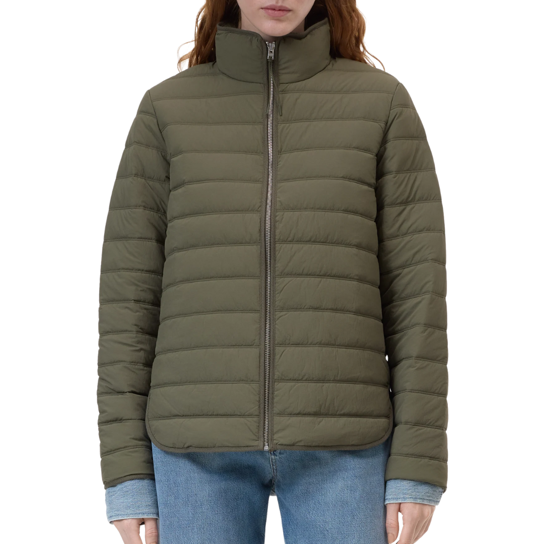 Quilted Zip Jacket in Forest Green
