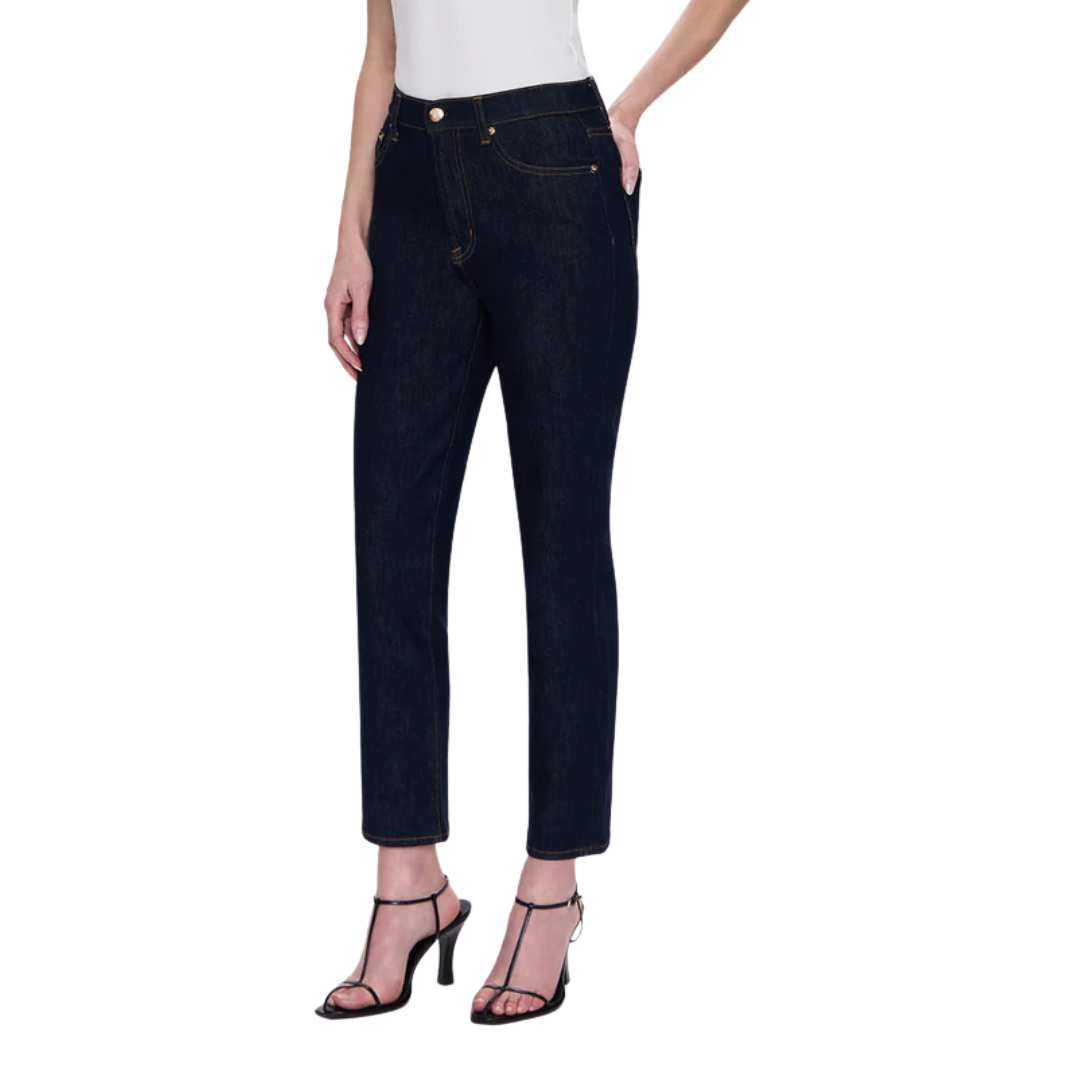 Bri High Rise Slim Straight in Nightfall