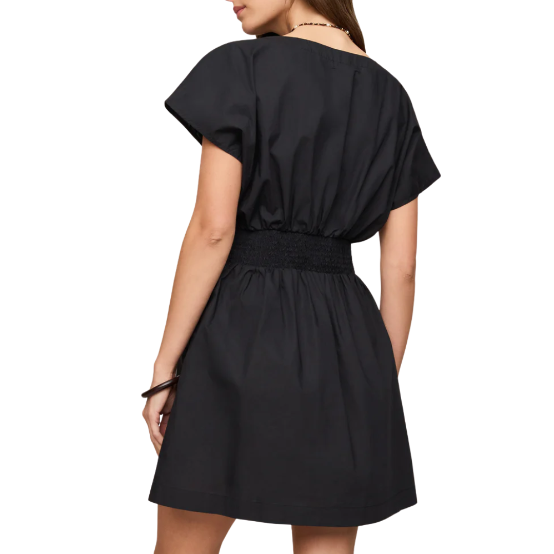 Sanna Poplin Mini Dress in Black