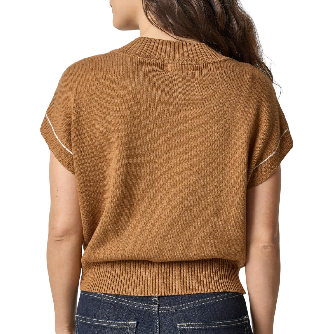 V-Neck Wedge Sweater in Cork