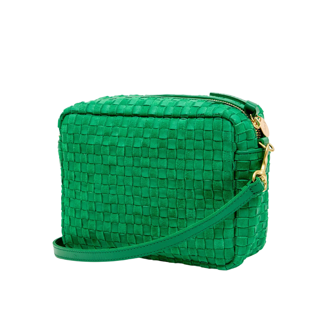 Midi Sac in Grass Woven Checker