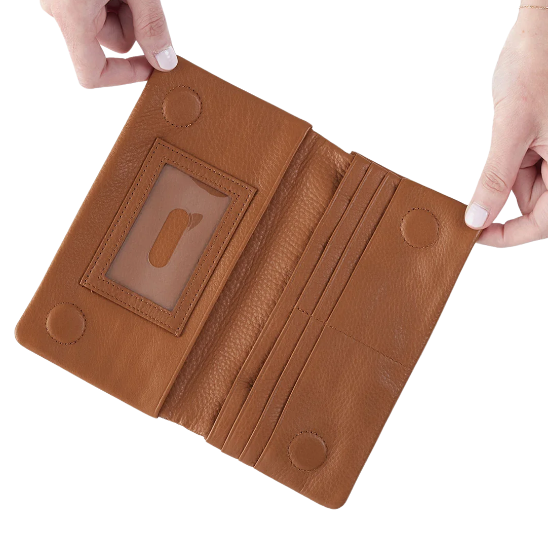 Lumen Continental Wallet in Warm Honey