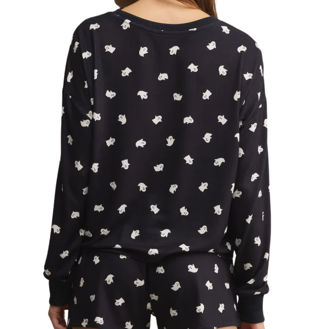 Regan Ghost LS Top in Black Sand