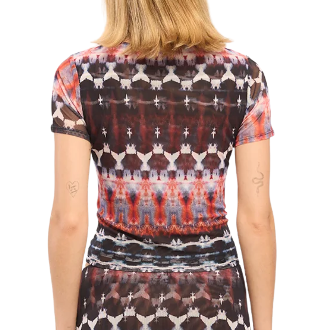 Rowan Top in Fragmented Stripe