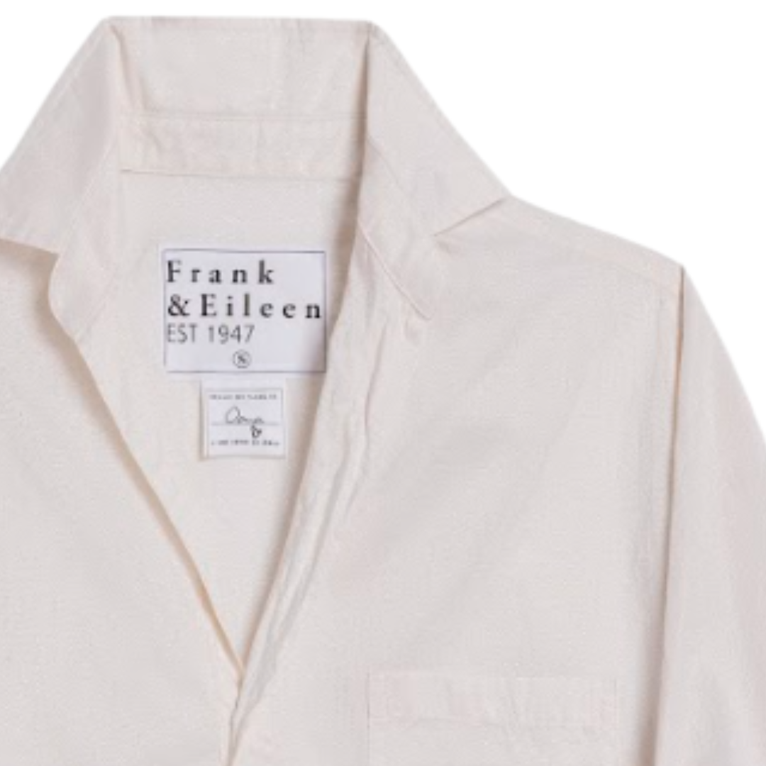 Oona Continuous Button-Up in Cream with Gold Glitter