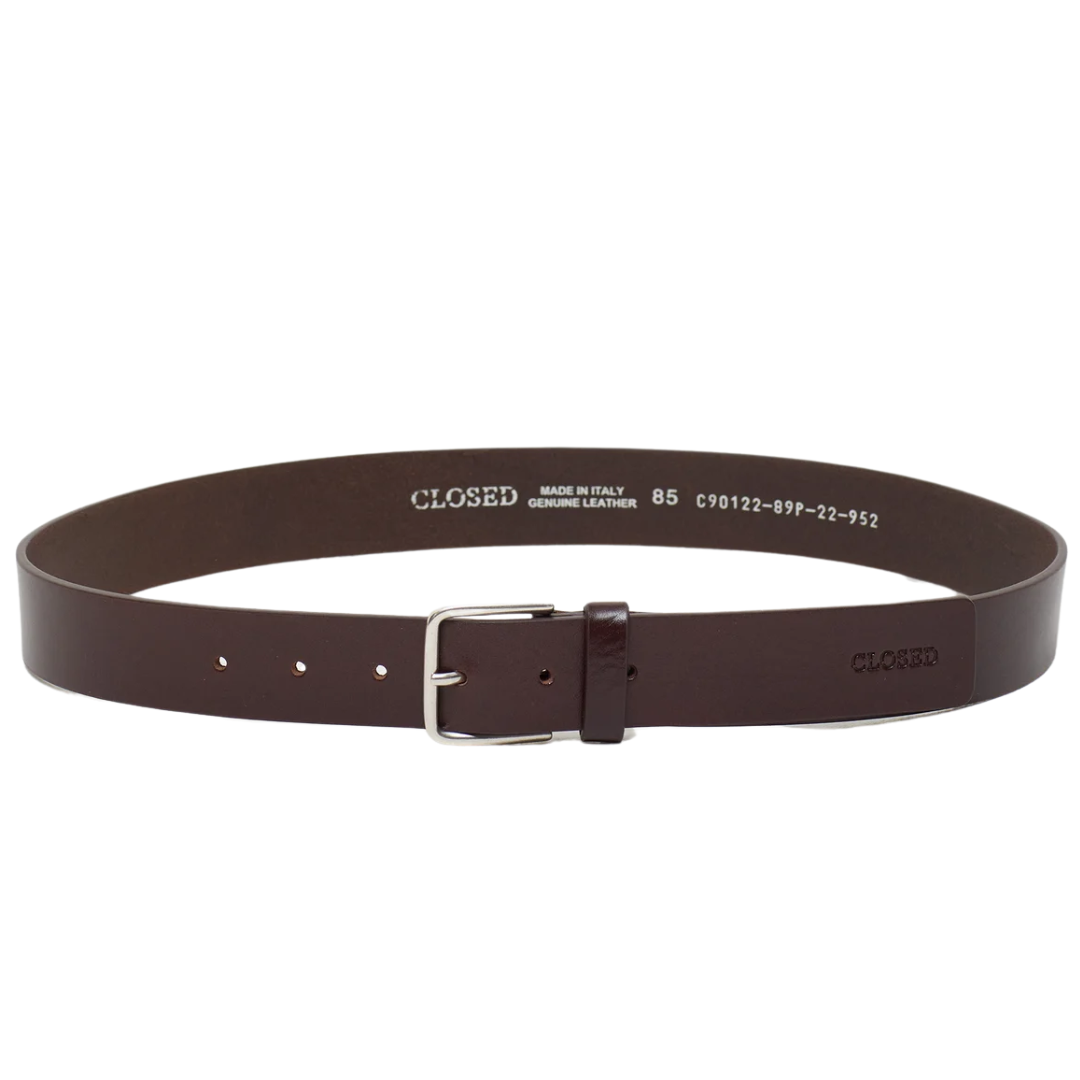 Leather Basic Belt in Light Mocha Brown