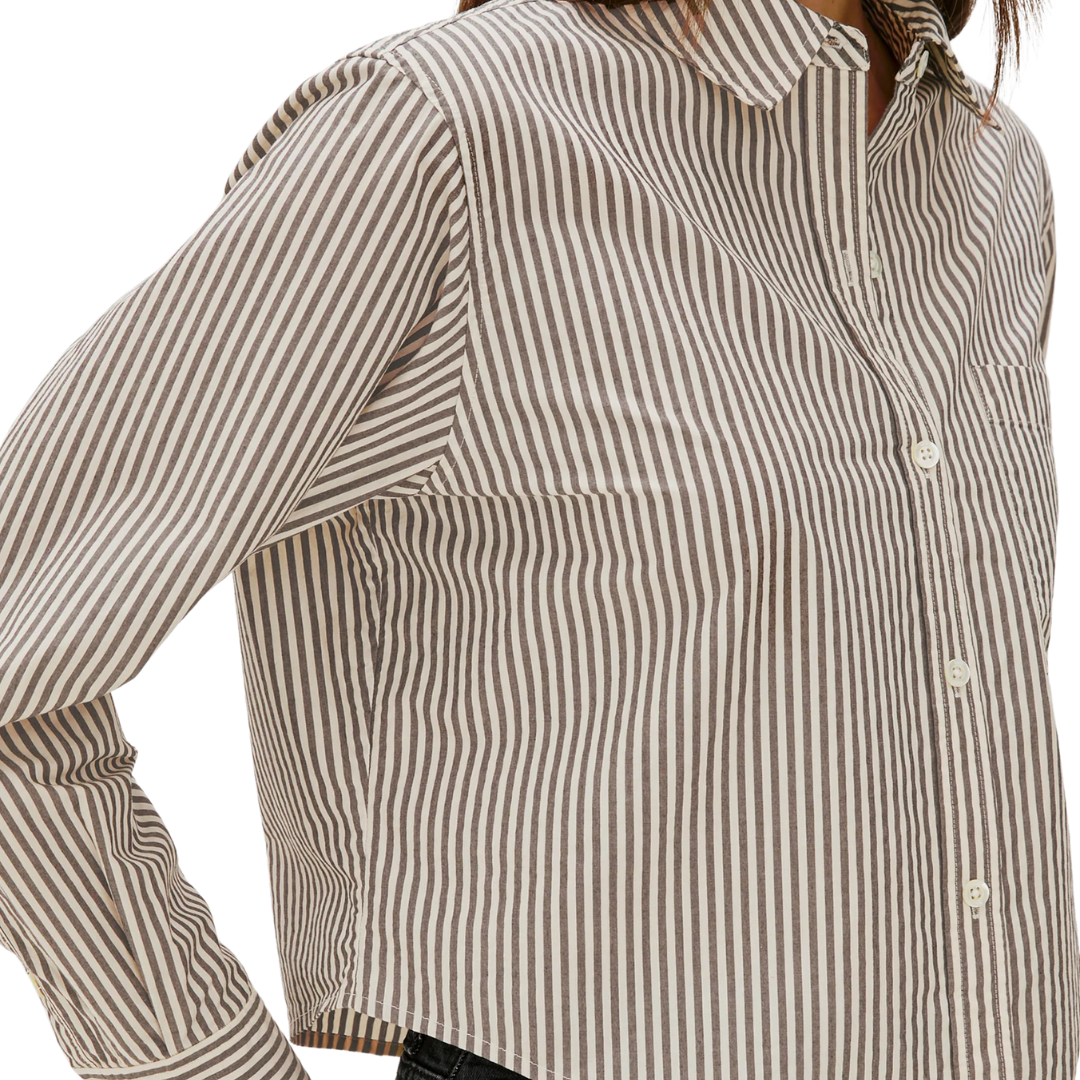 Ramy Shirt in Noir Stripe