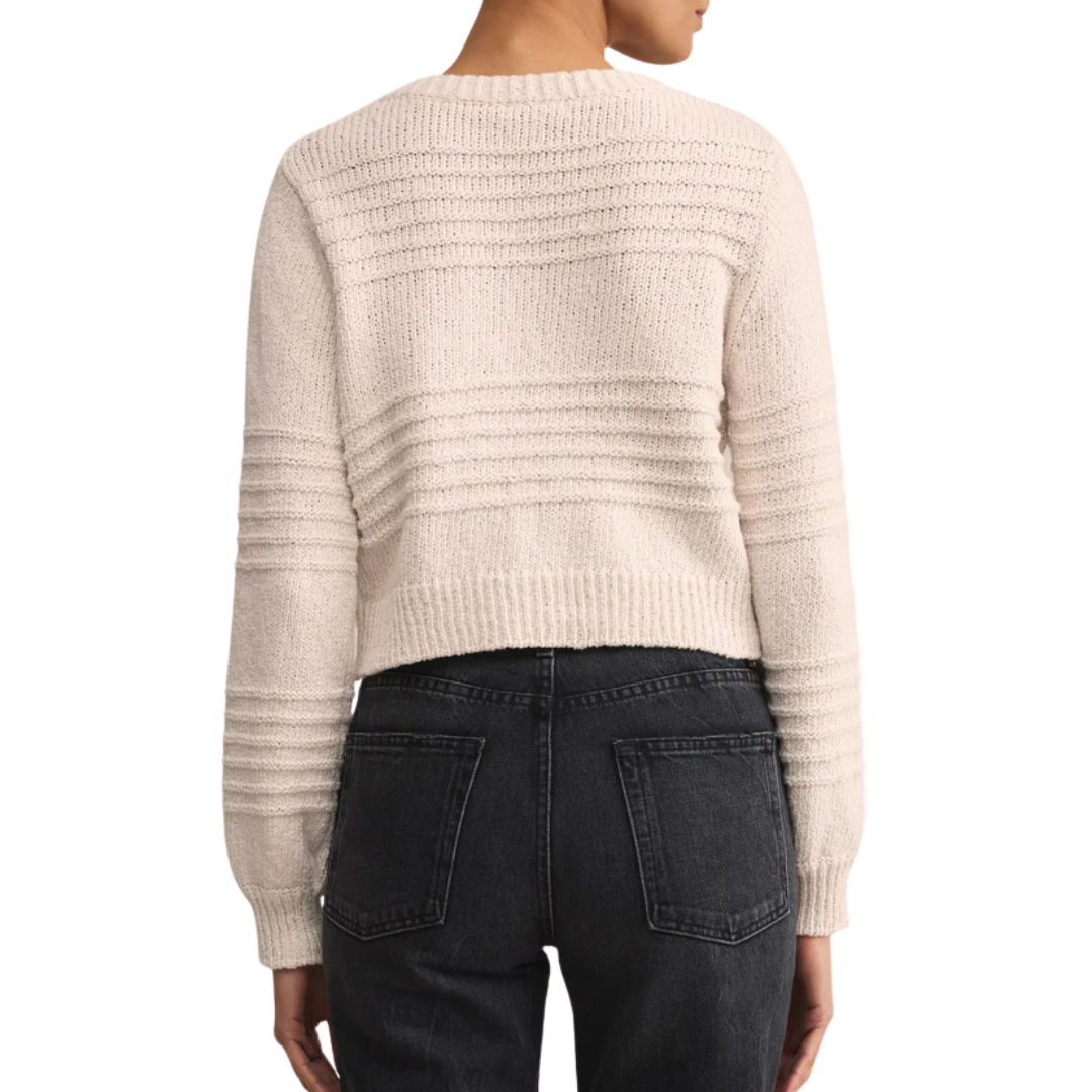 Between The Lines Cardigan in Crystal