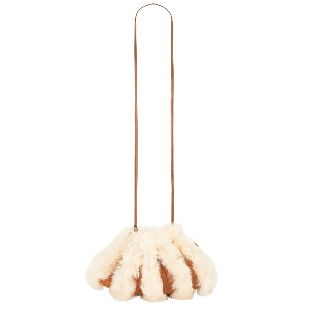 Adria Pleated Wave Mini Crossbody in Sierra