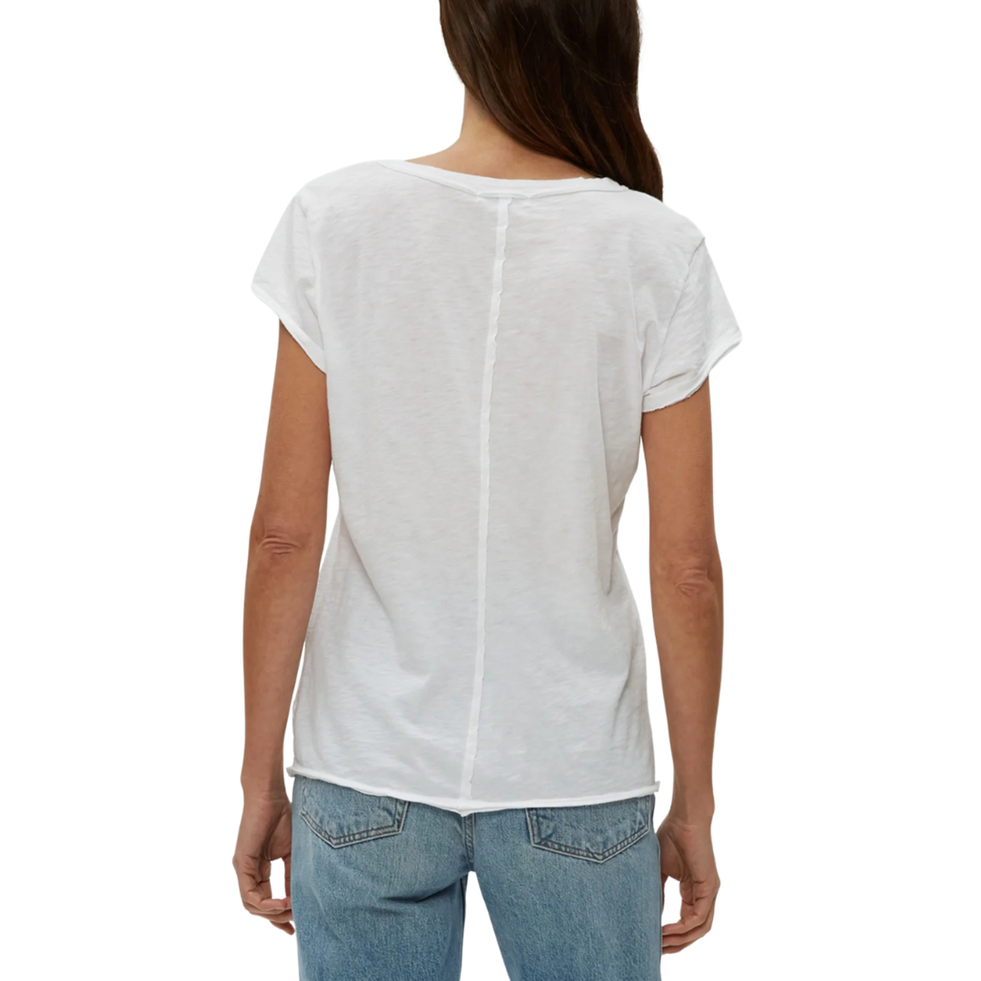 Baxter V-Neck Tee in White