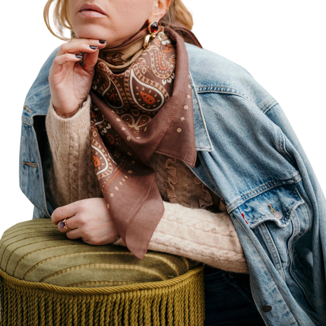 Rodeo Cotton Scarf in Cappuccino
