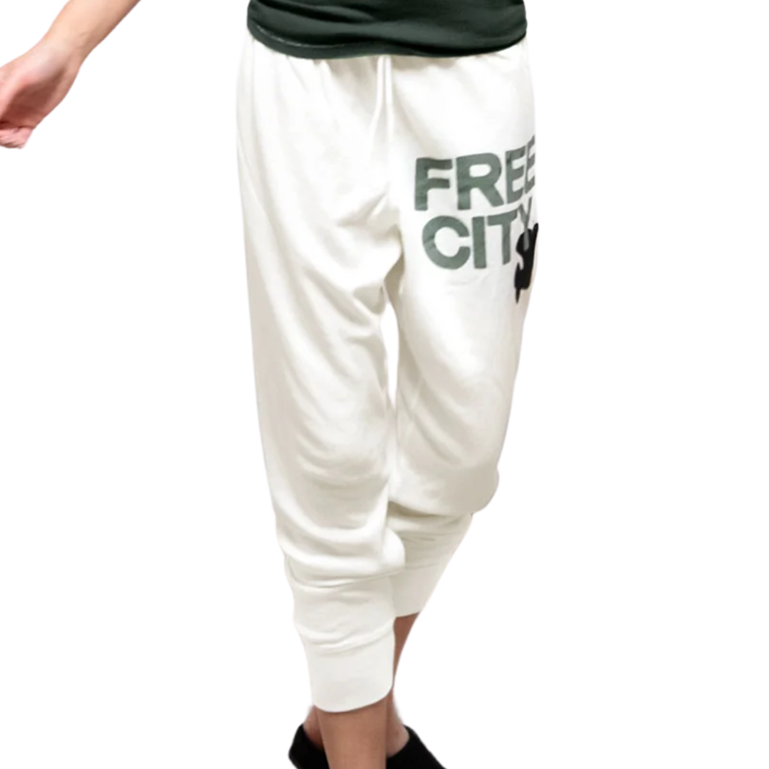 3/4 Sweats in Creamy/Army