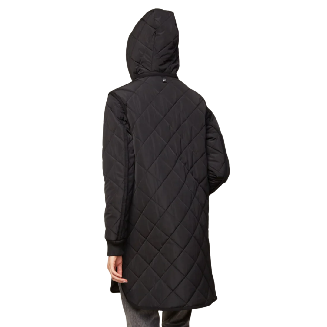 Libby Quilted Coat in Black
