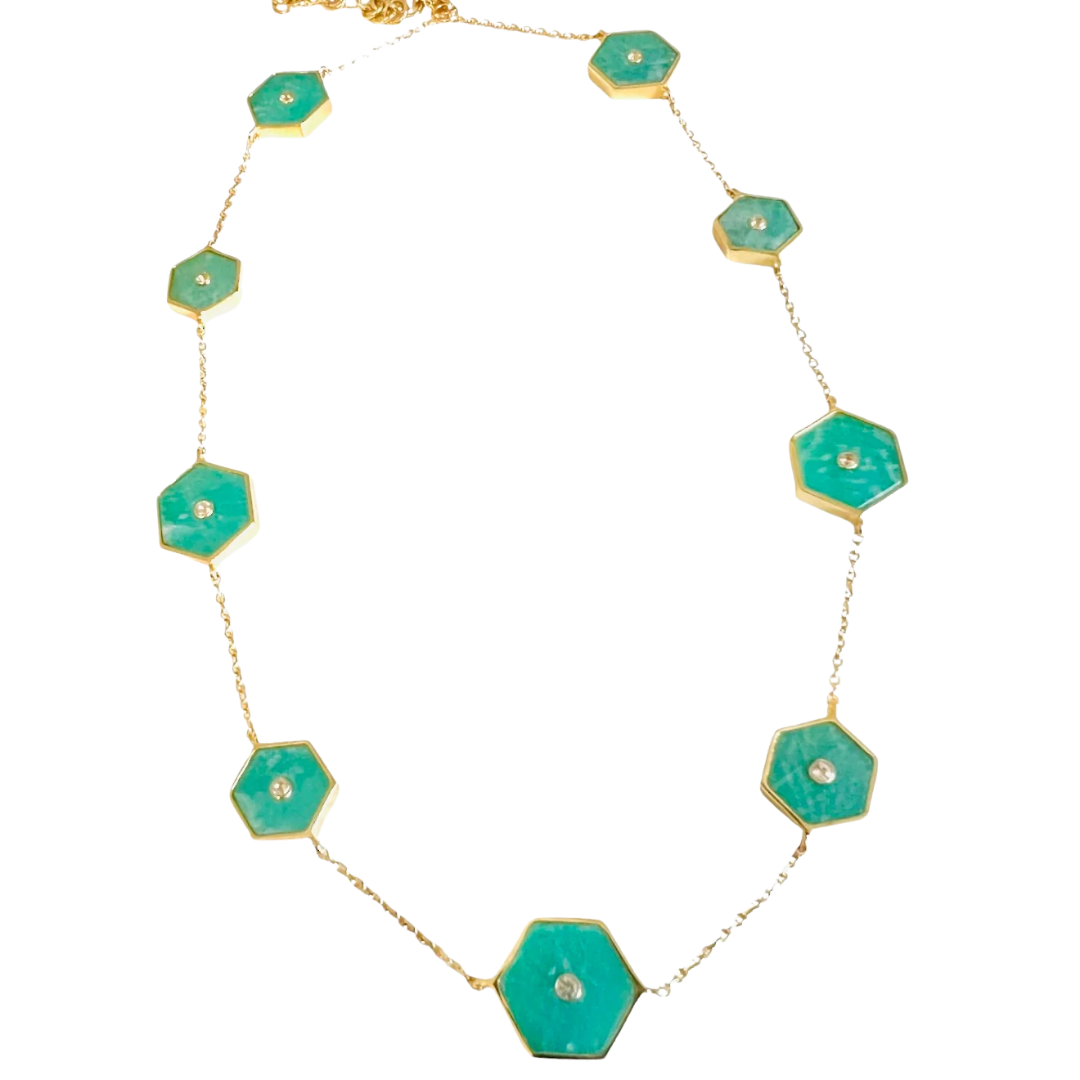 Glenwood Gemstone Necklace in Amazonite