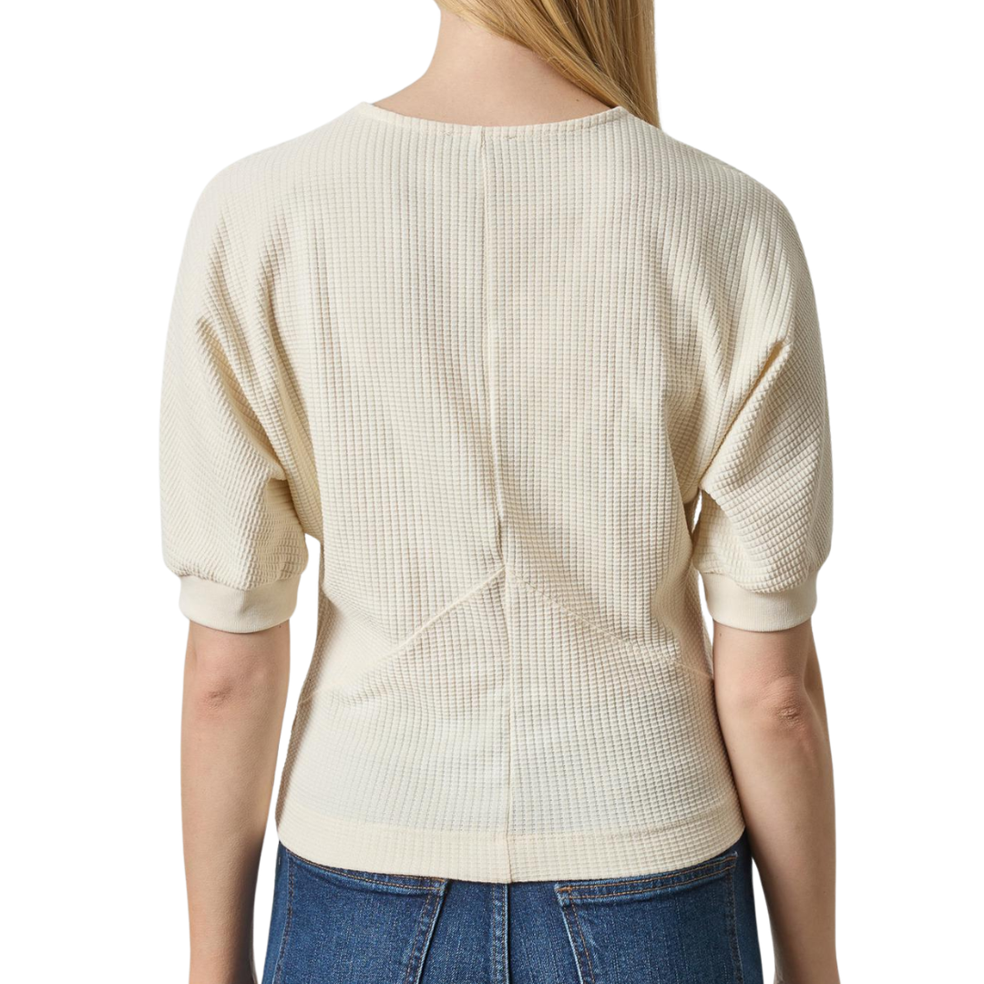 Seamed V-Neck Top in Rope