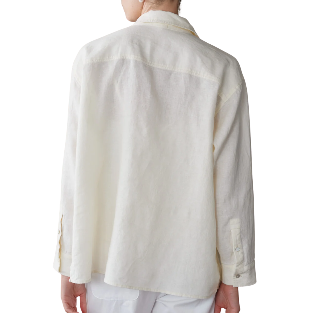 The Linen Relaxed Shirt in Creme