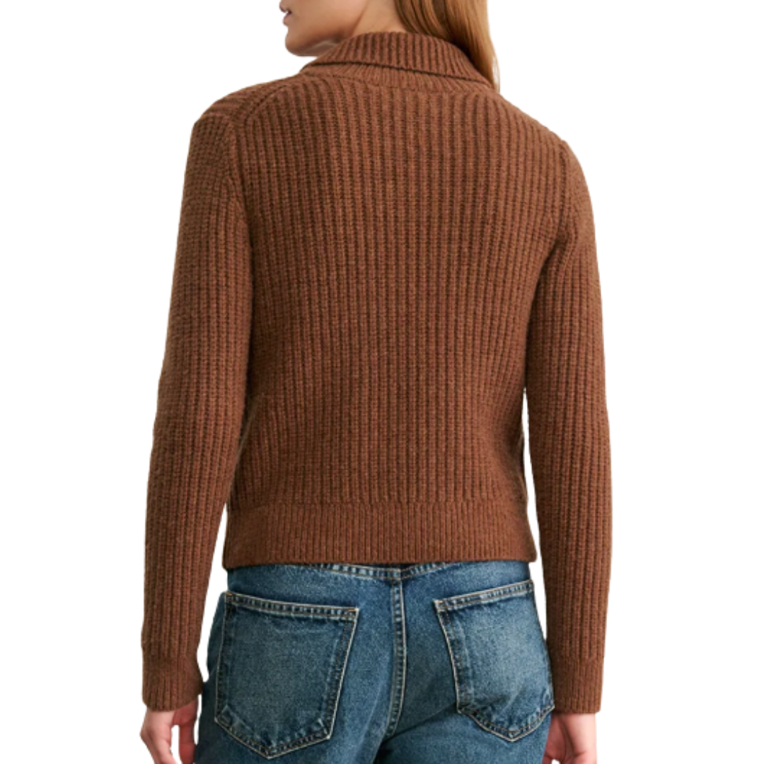 Tessen Cardigan in Dark Camel