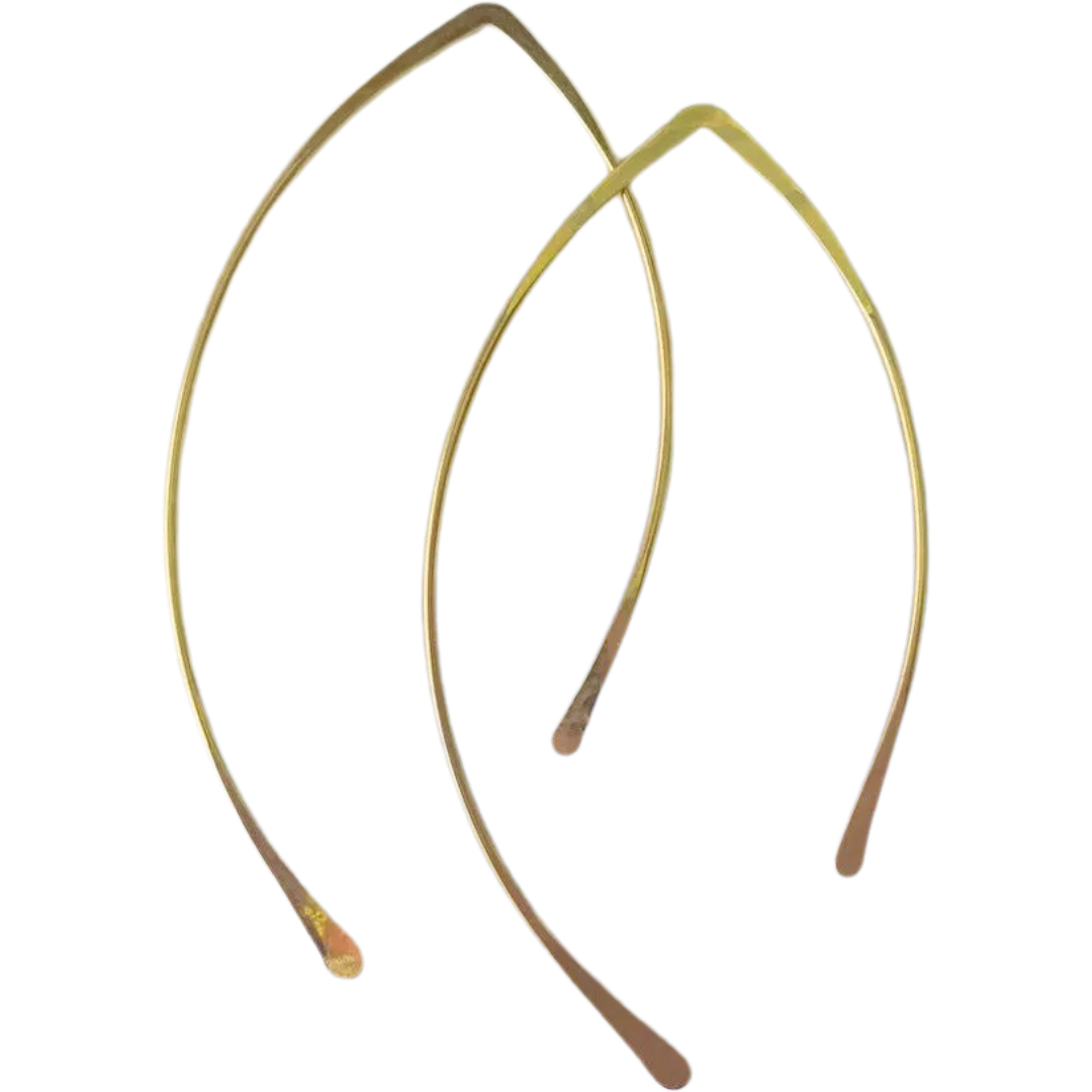 Curving Threader Hoops in Gold