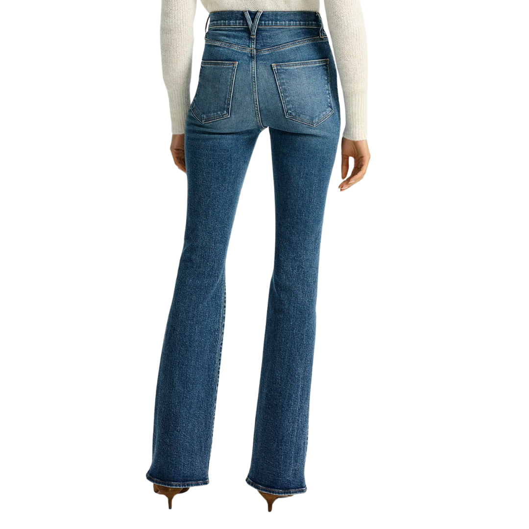 Beverly Off-Duty Skinny-Flare Jean in Rebel Blue