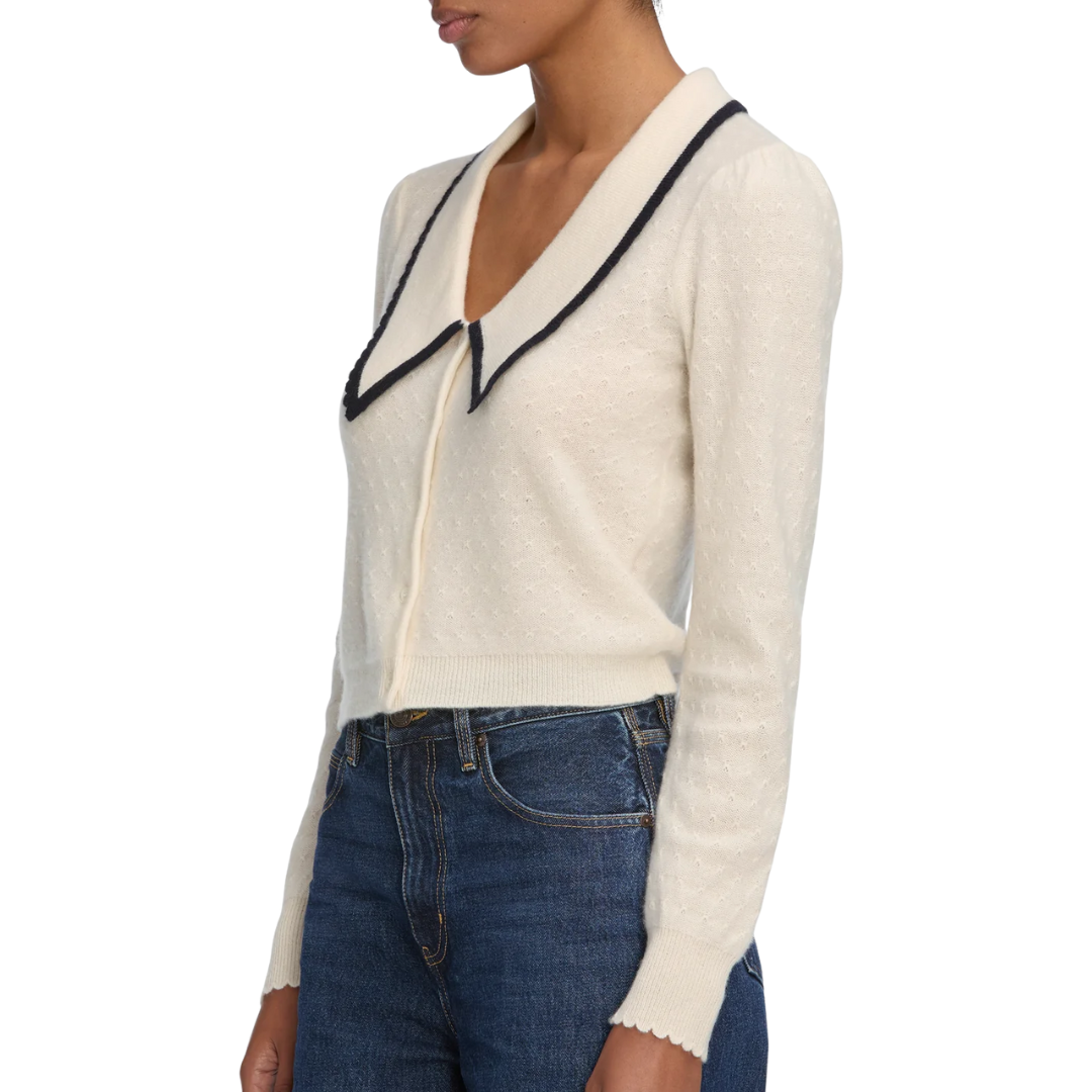 Cashmere Sailor Sweater in Cream Multi