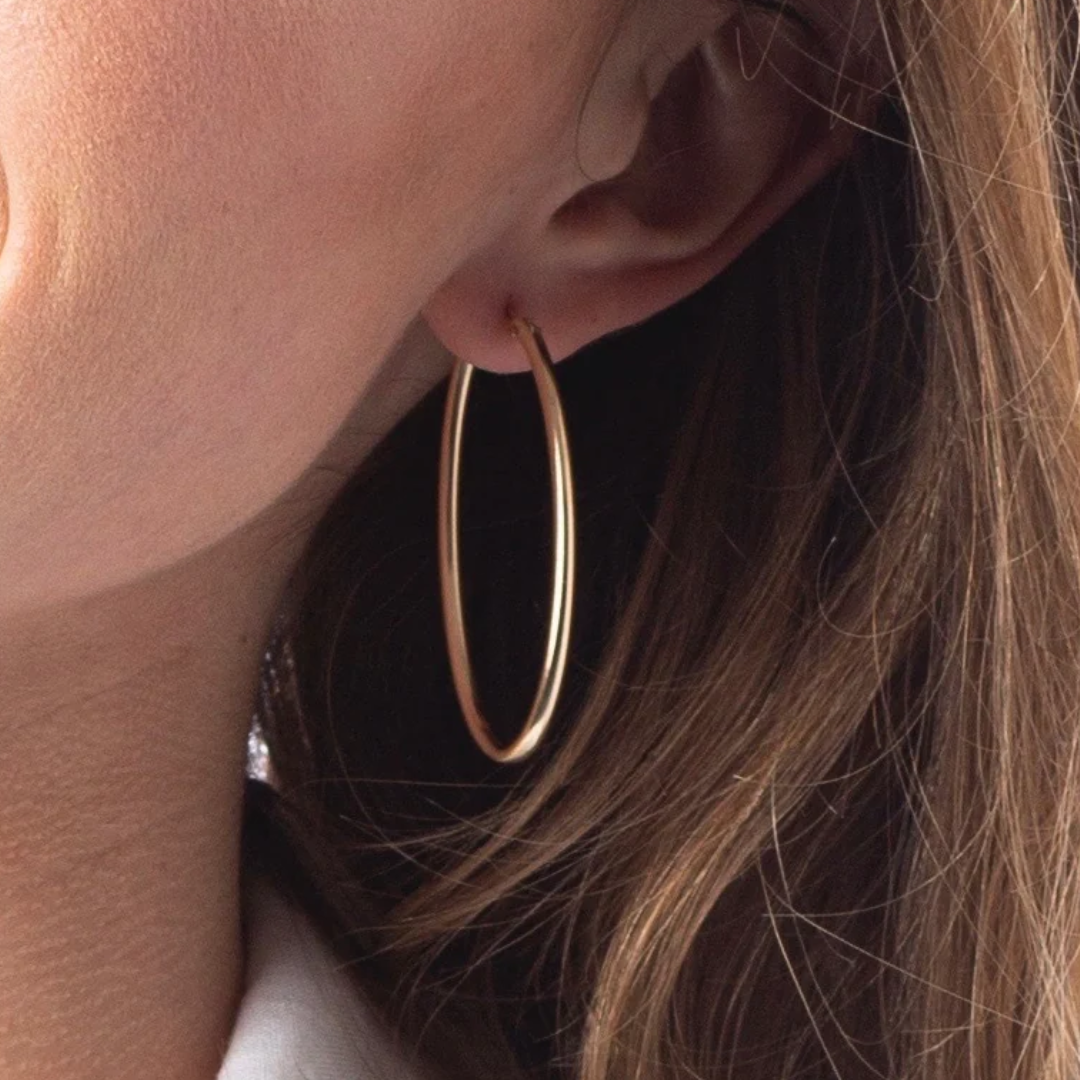 Oval Gold 2" Hoop