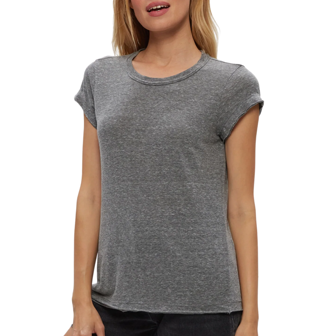Trudy Supima Tee in Charcoal