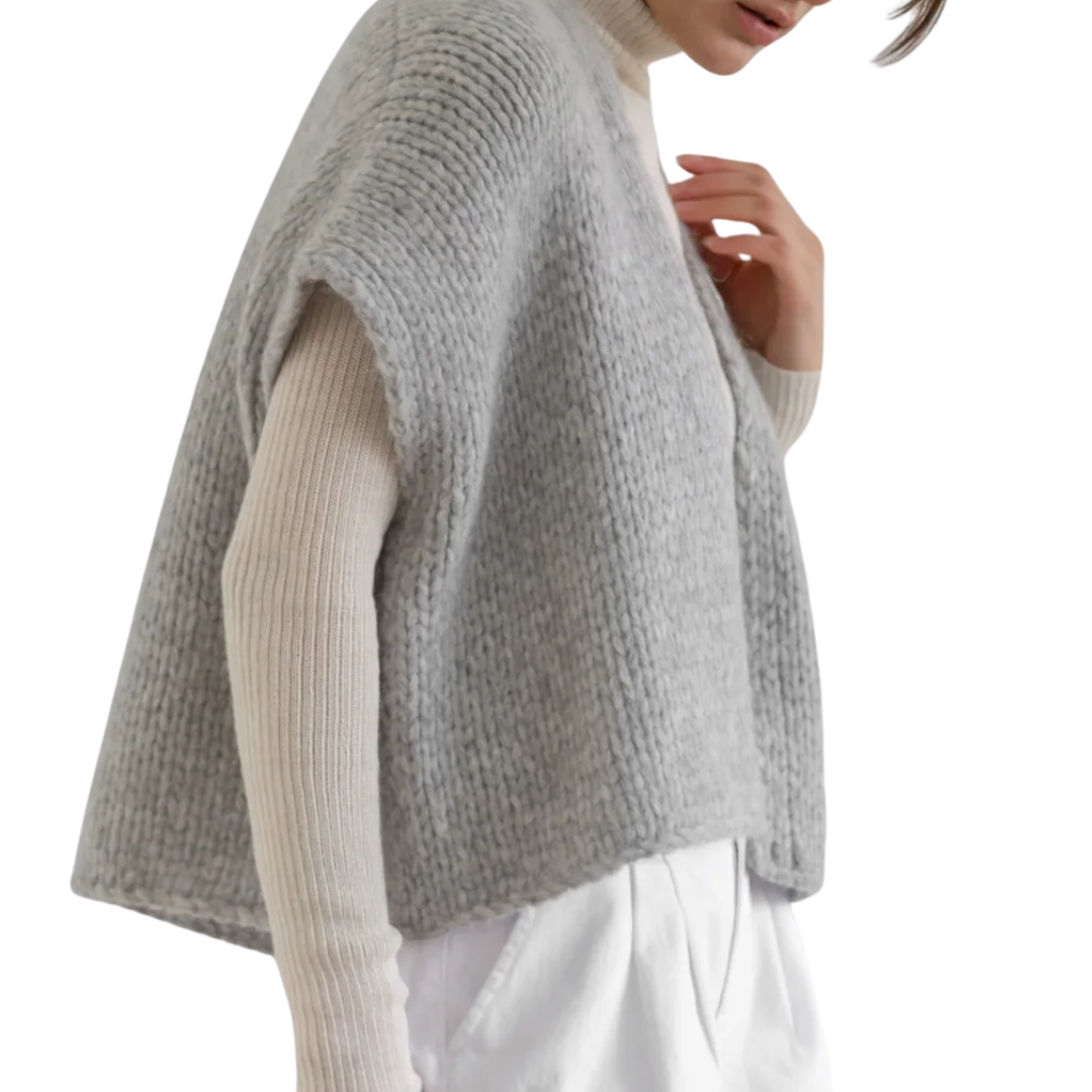 Flor Vest in Light Grey