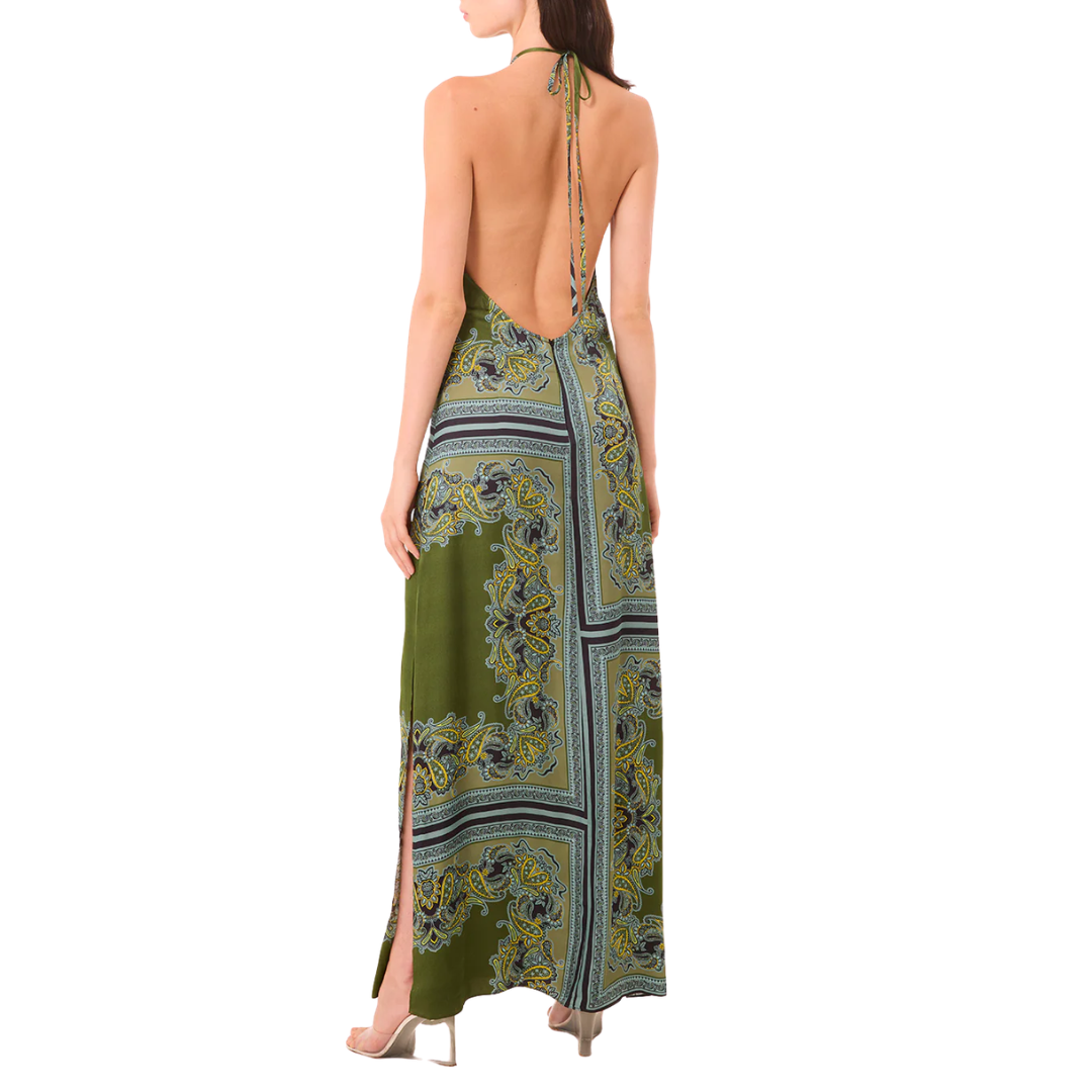 Samantha Dress in Moss Scarf