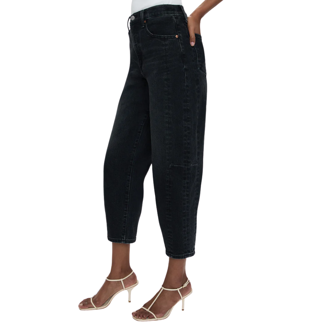 Eli High Rise Barrel Jean in Dark Midnight