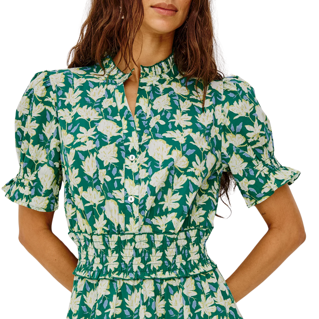 Makayla Dress in Green Mayflower