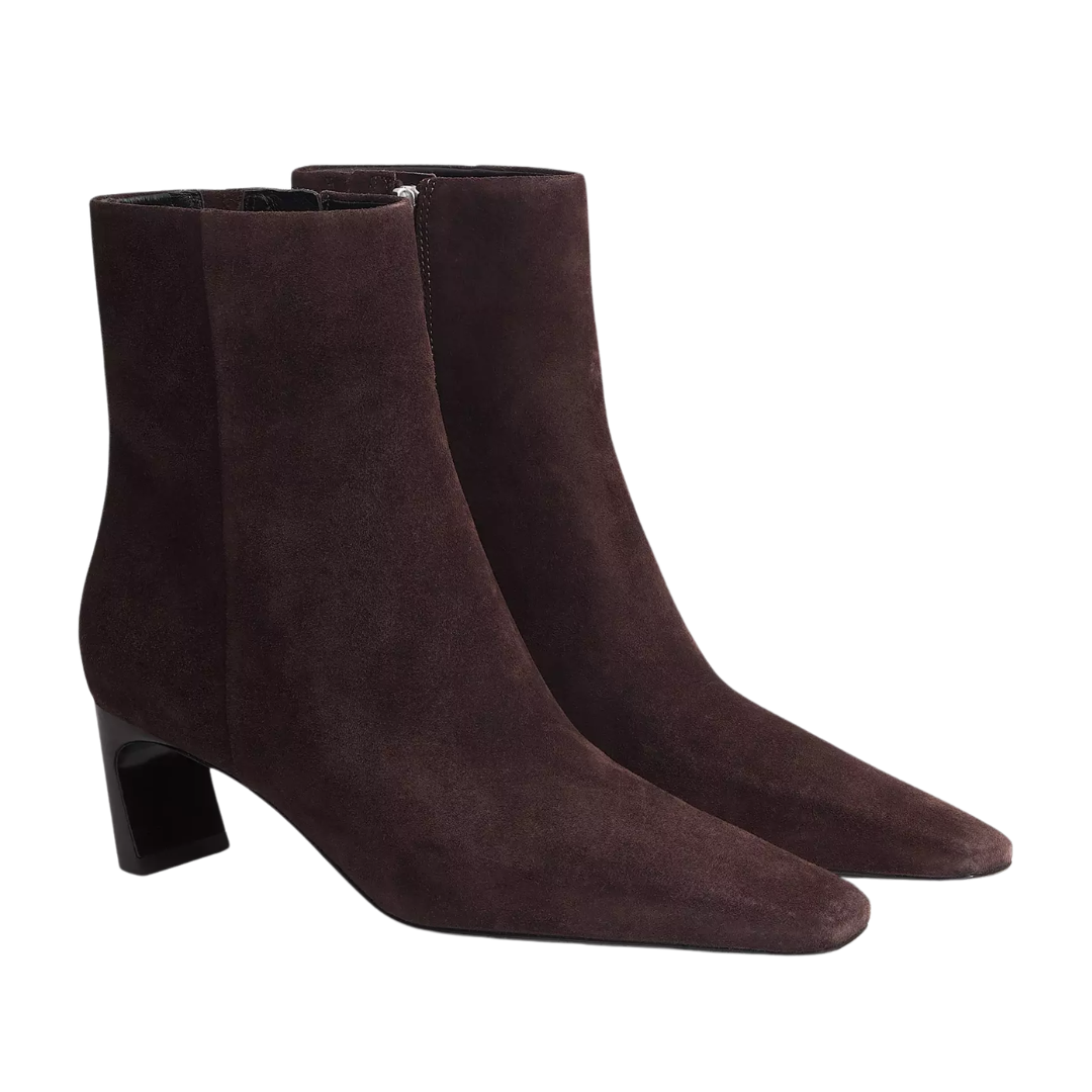 Kai Suede Ankle Boot in Dark Chocolate