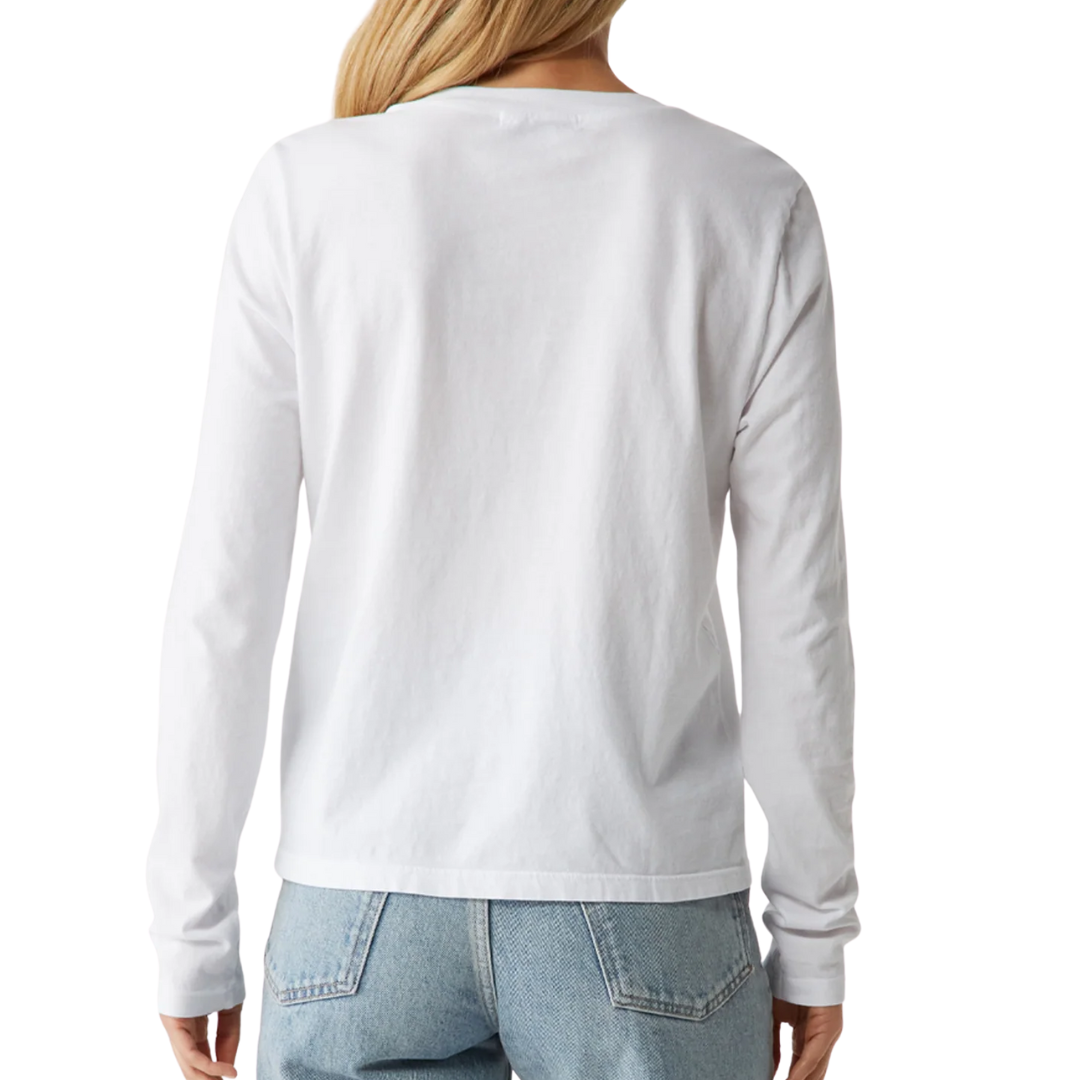 Clarissa Long Sleeve Tee in White