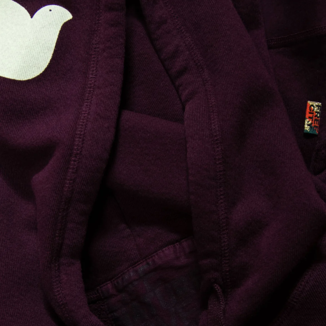 Basicgoodness Terry Fluff Hoodie in Eggplant