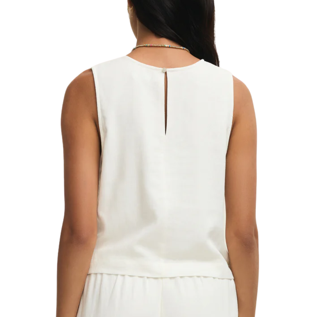 Z Supply Sloane Linen Top in White