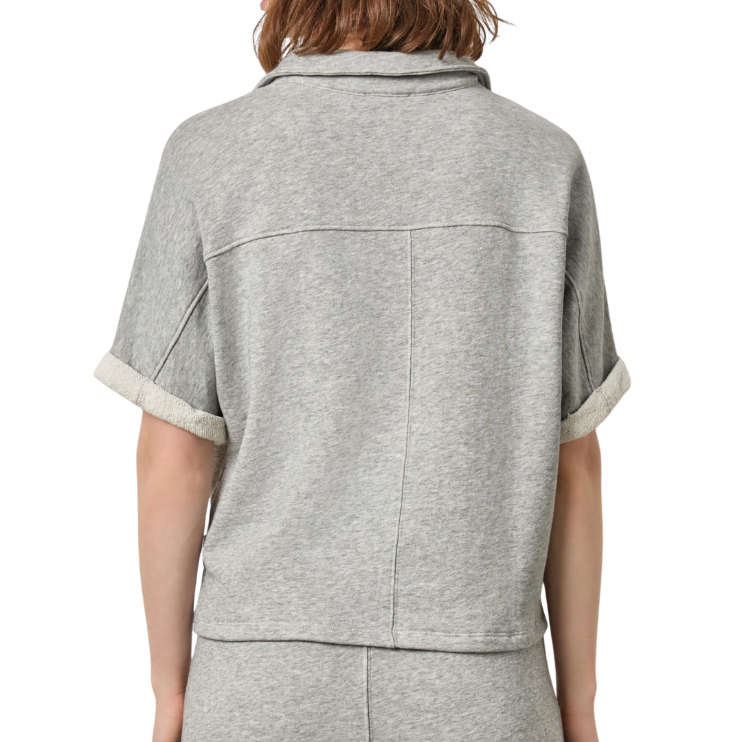 Oversized Terry Polo in Heather Grey