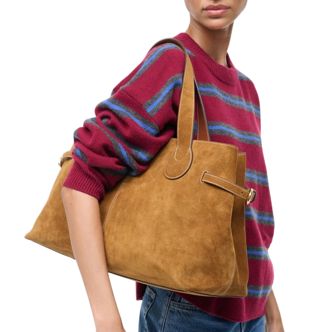 Piper Tote in Tan Suede
