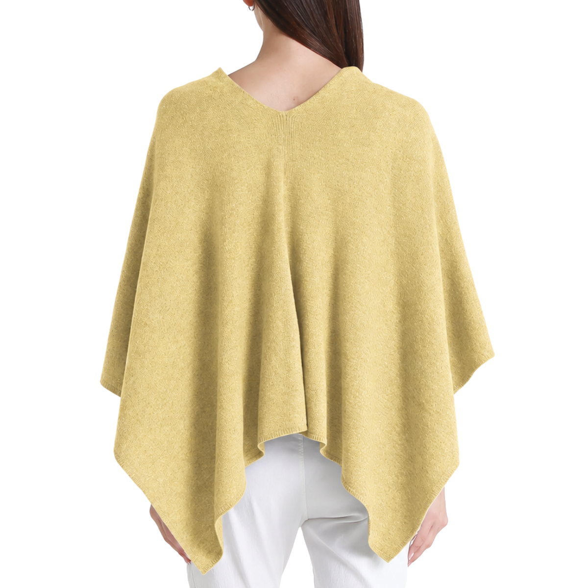 Cashmere Ruana in Winter White