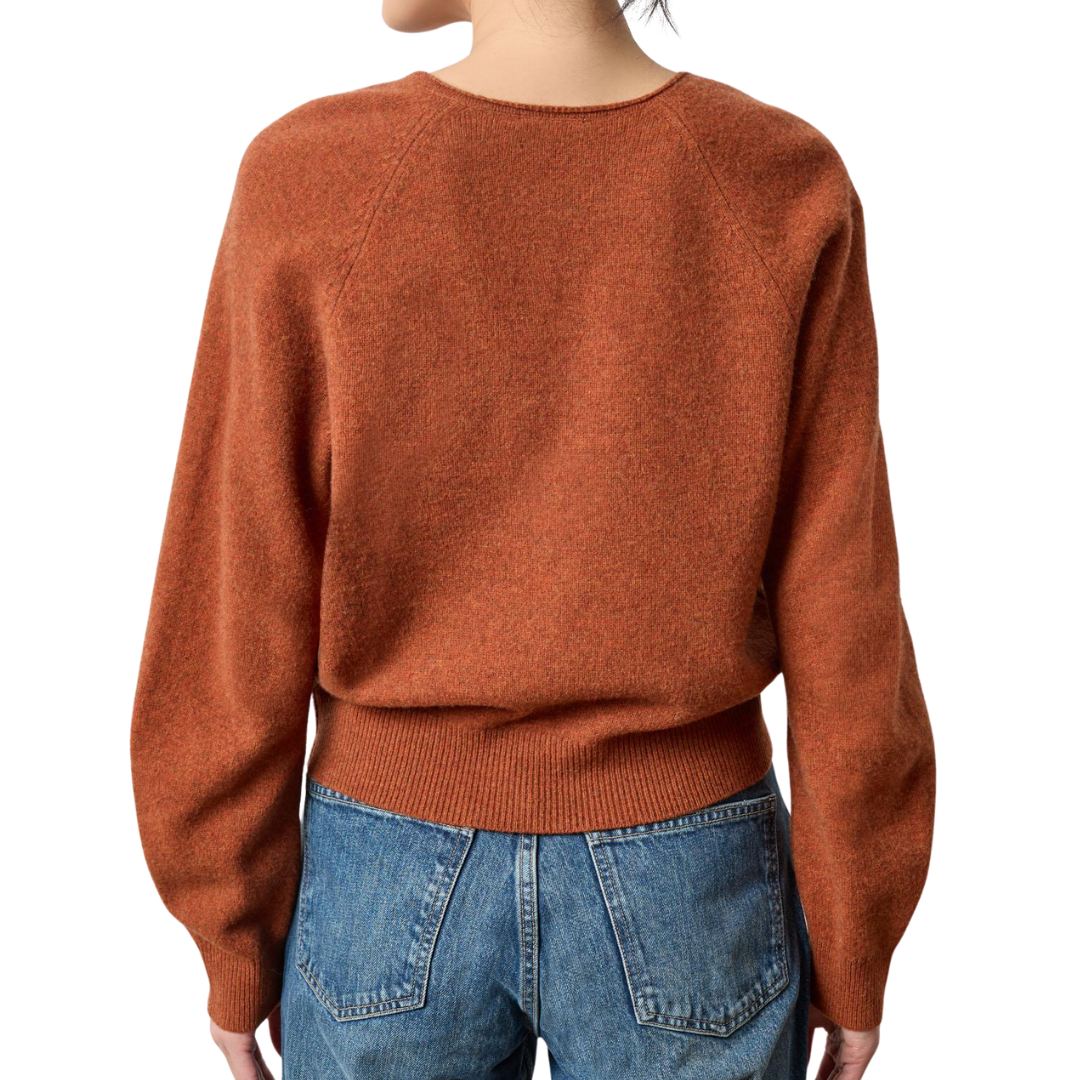 Split Neck Raglan in Chutney