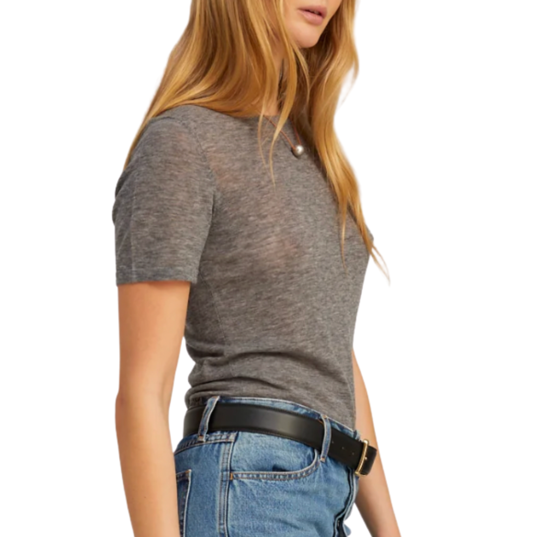 Cashmere Classic Tee in Grey
