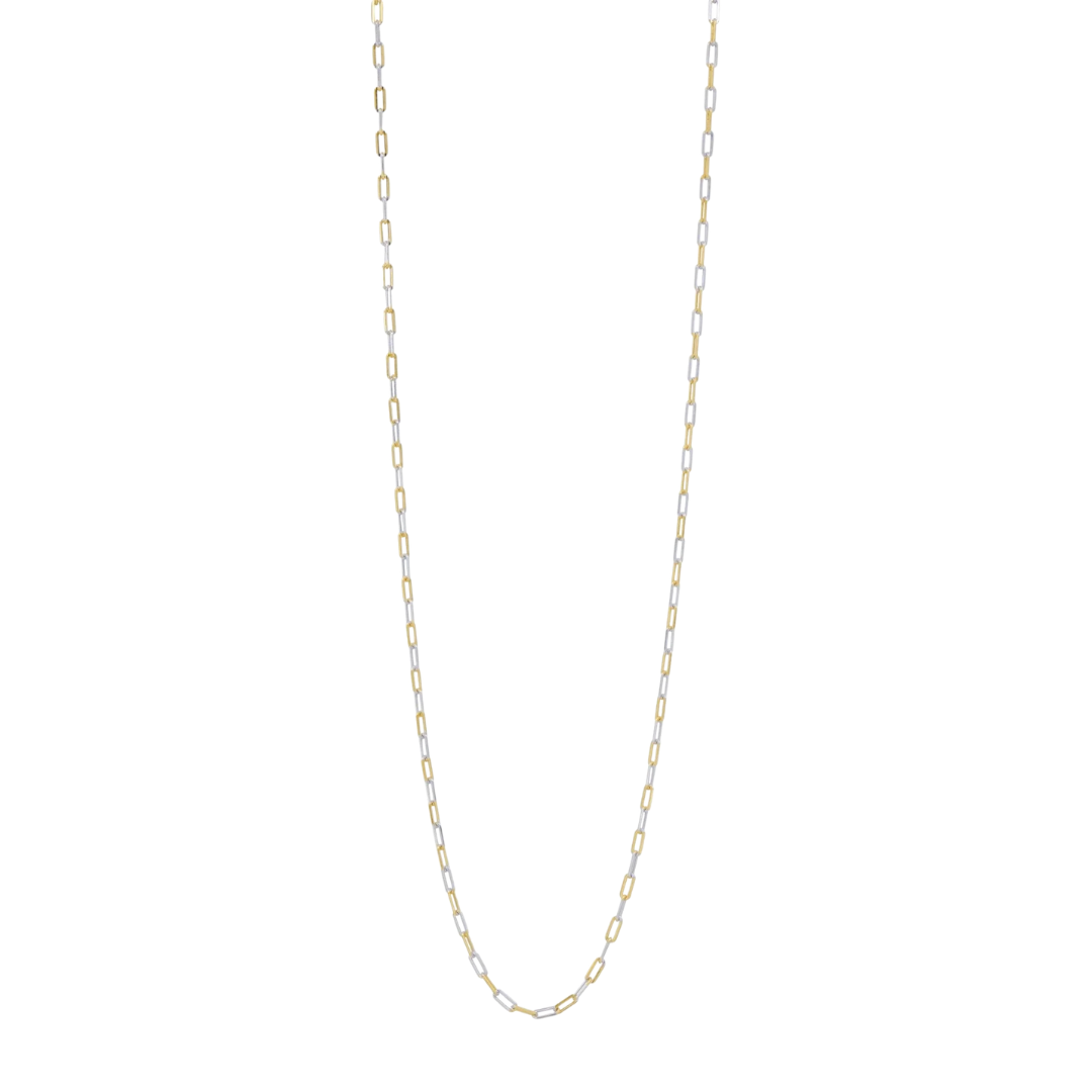 Signature Grit Chain Link Necklace in Silver/Gold