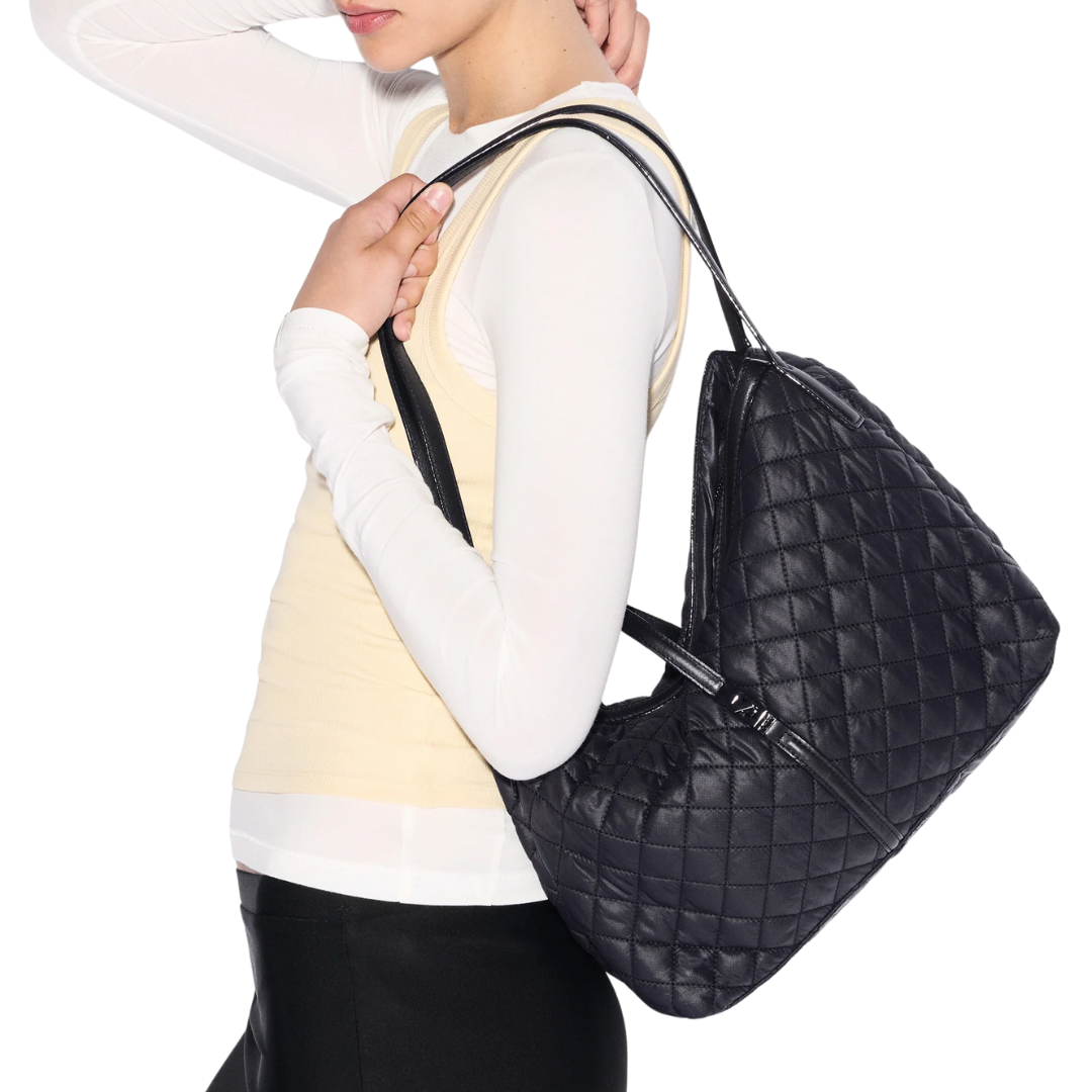 Astor East West Tote in Black